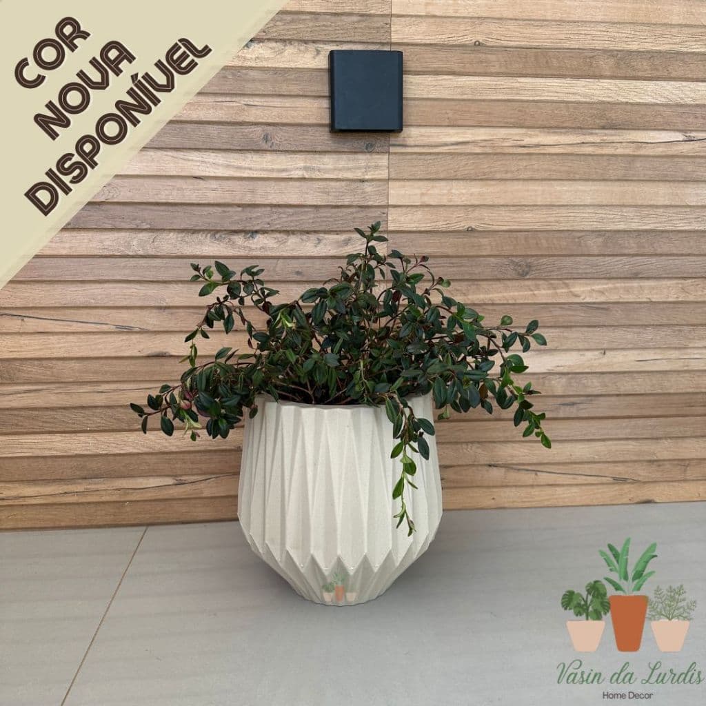 Vaso De Planta Modelo Origami Alt 30cm, Sala Varanda Jardim. Ideal para ambientes internos e externos.