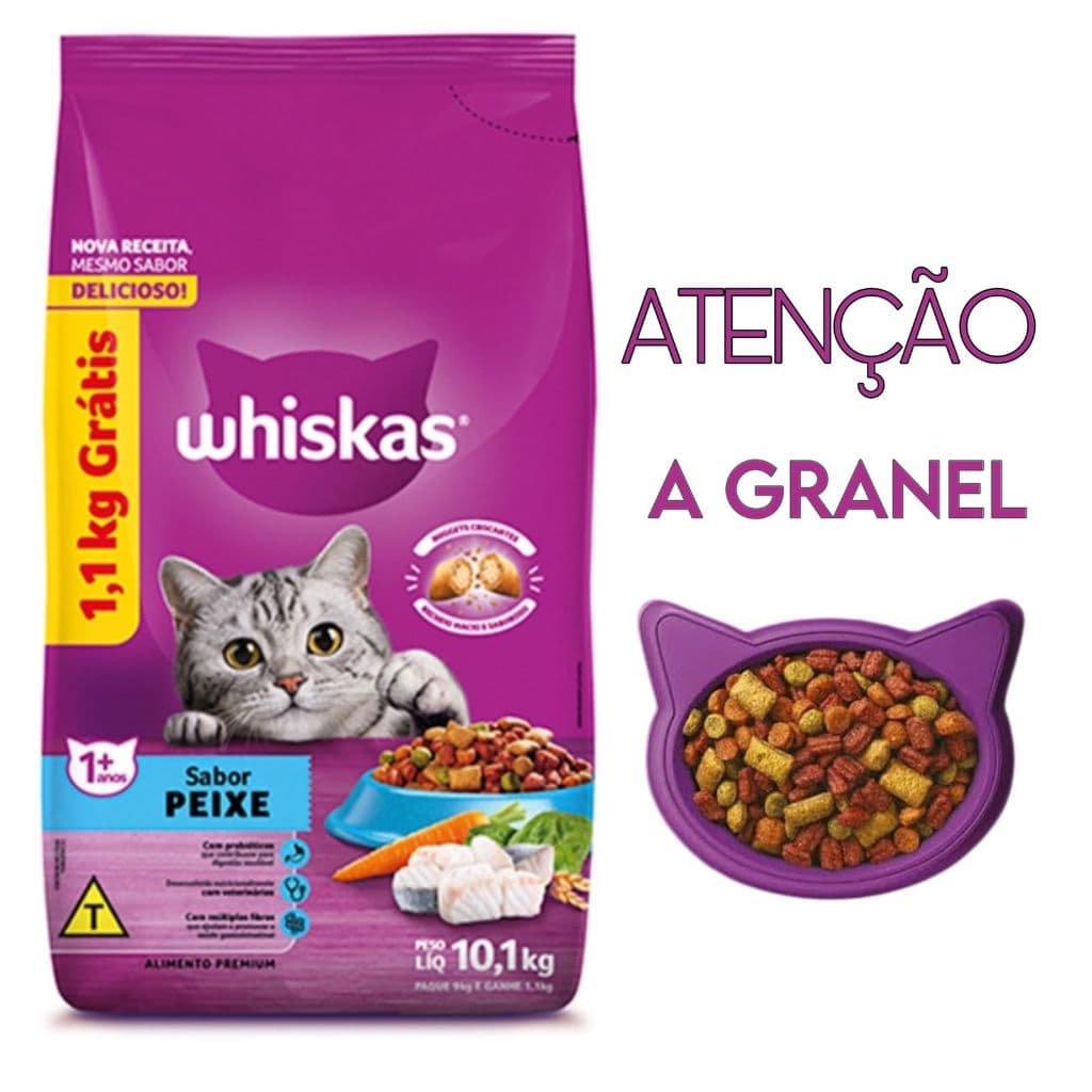 Ração Whiskas Para Gatos Adultos Sabor Peixe A Granel