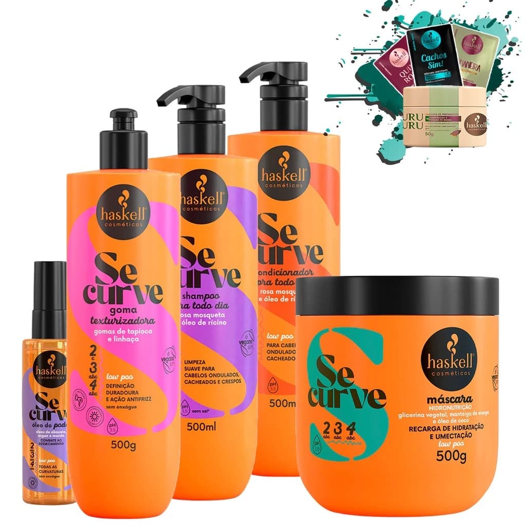 Kit Se Curve 500ml Crespos e Ondulados Haskell