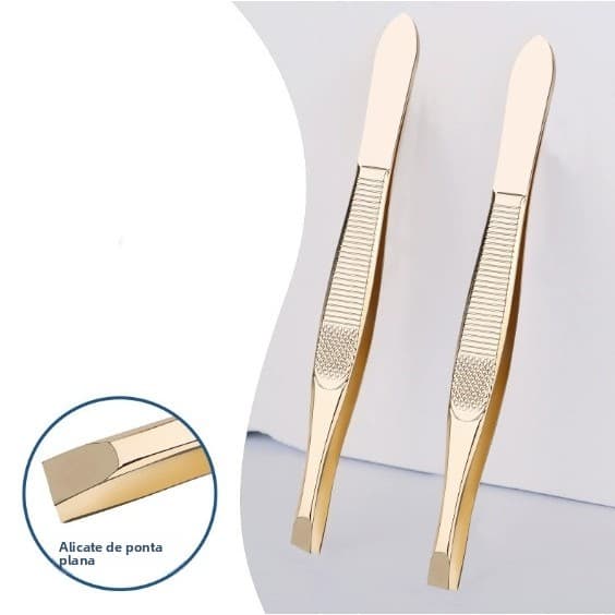 Kit  pinças para sobrancelhas  Designer de Sobrancelha Depilação Remoção de Pelos Inoxidável Banhado A Fang Zi