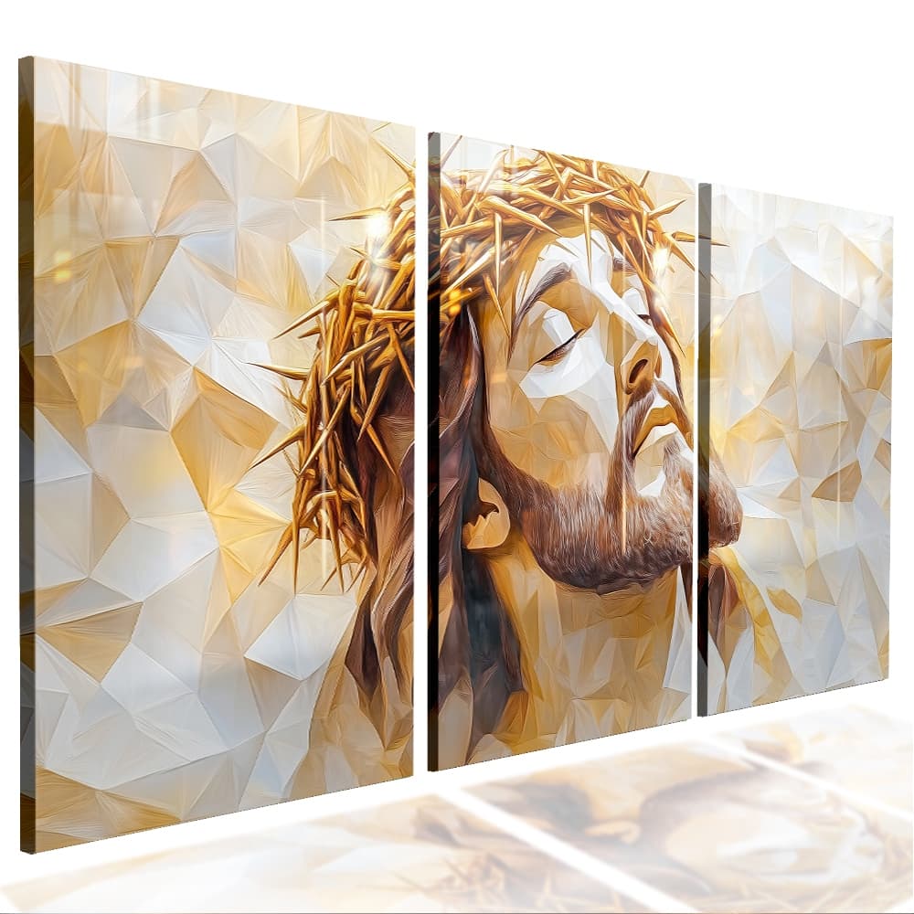 Quadro Decorativo Santa Ceia Jesus Cristo Religioso Coroa de Espinhos