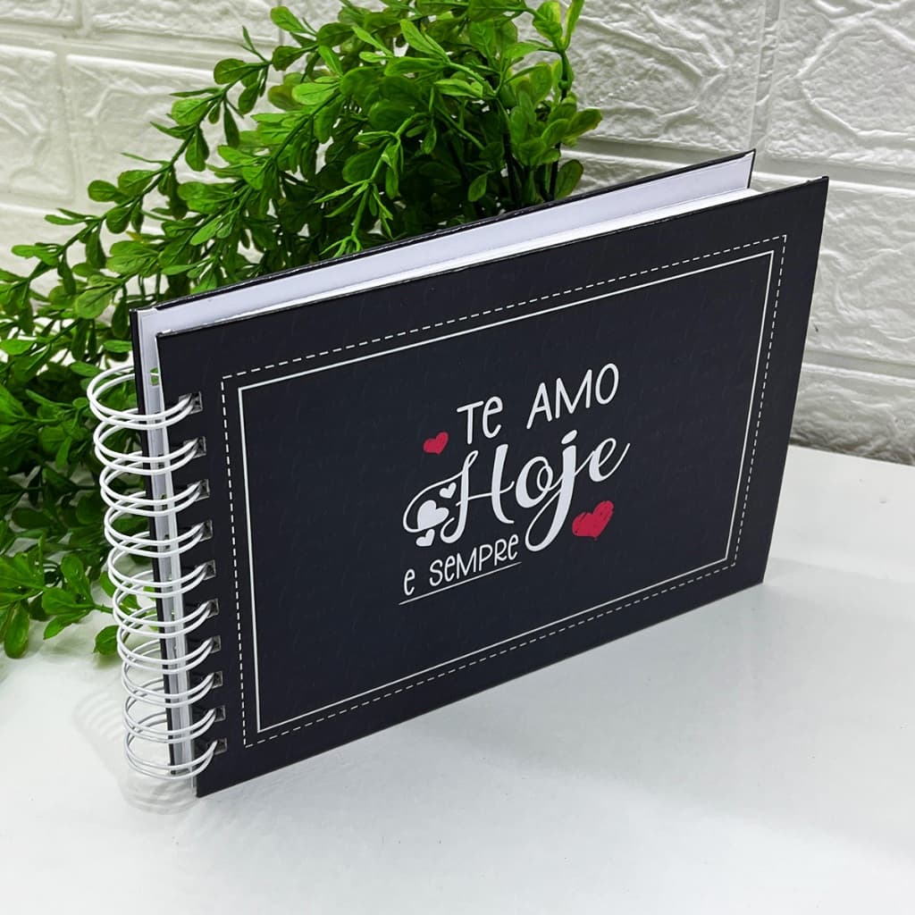 Álbum Caderno Scrapbook Para Colar Fotos 10x15 cm Capa Dura Revelação Polaroid