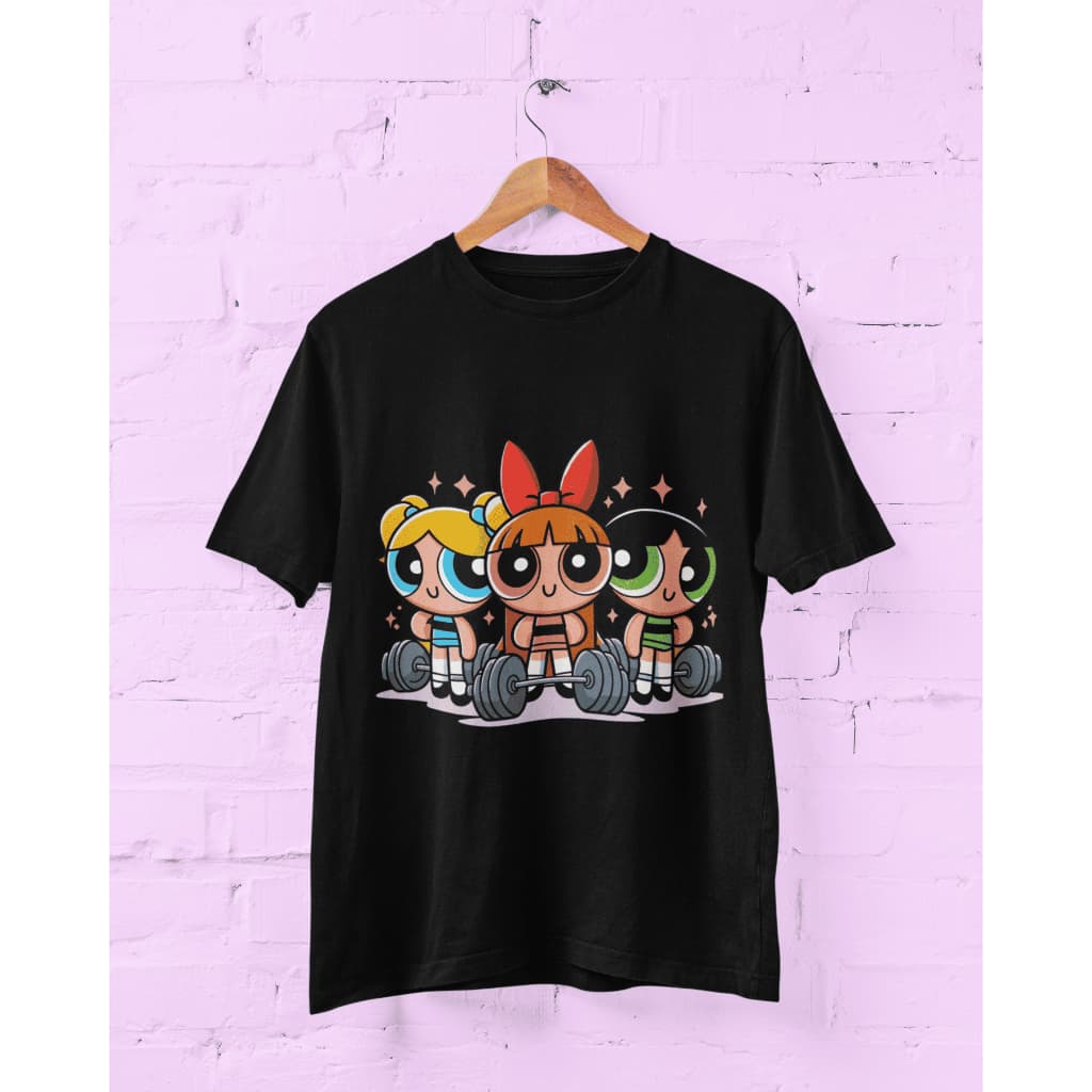 Blusa De Academia Fitness Camiseta Feminina Meninas Super Poderosas  100% Algodão Premium