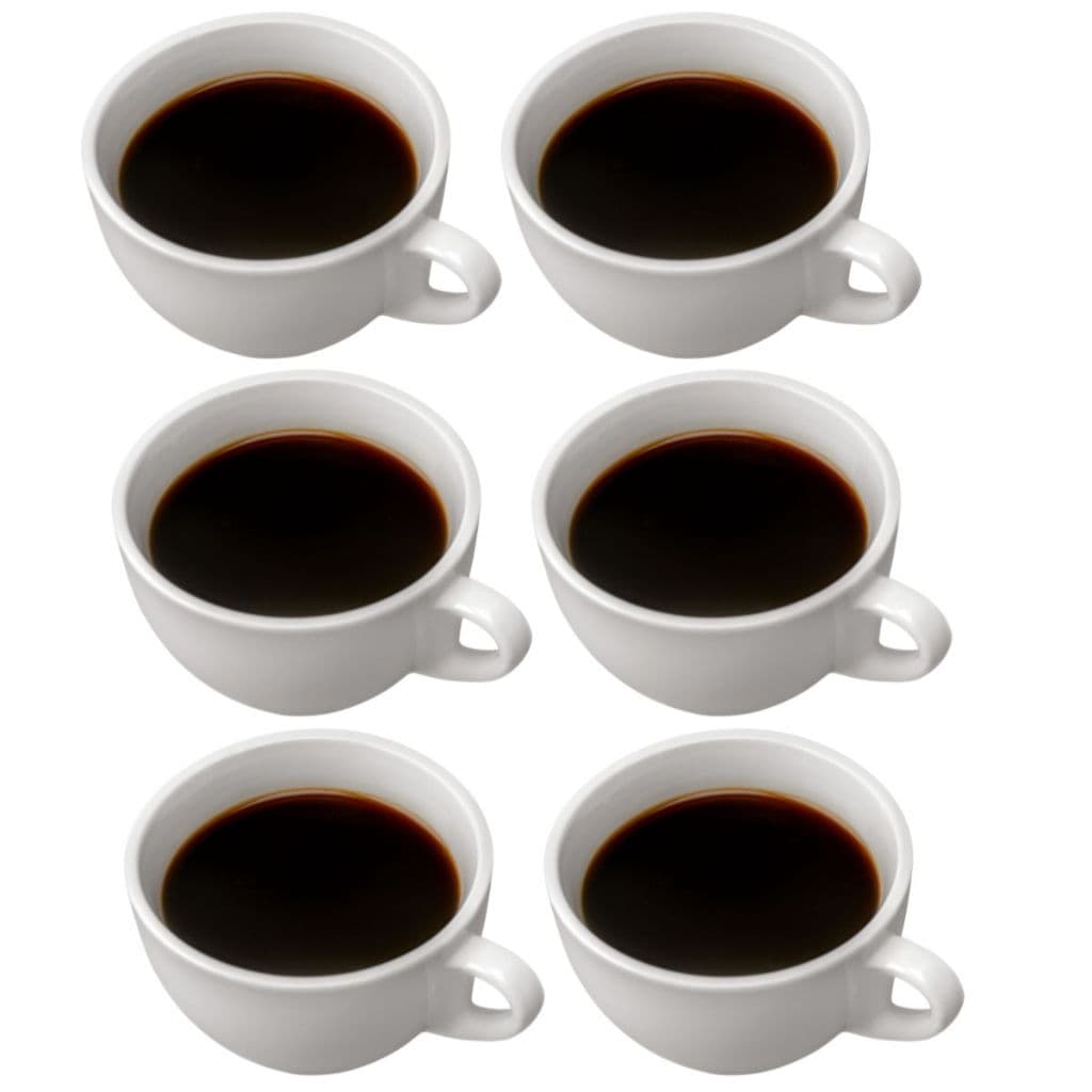 Jogo 6 Xícara Chá Café Capuccino Chocolate Quente Cor Branca 180 Ml Acrilica PLÁSTICA