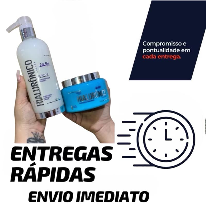 Kit Tratamento Hialunônico Luxury Life Hair 500ml - Kit de Tratamento para todos os tipos de cabelo