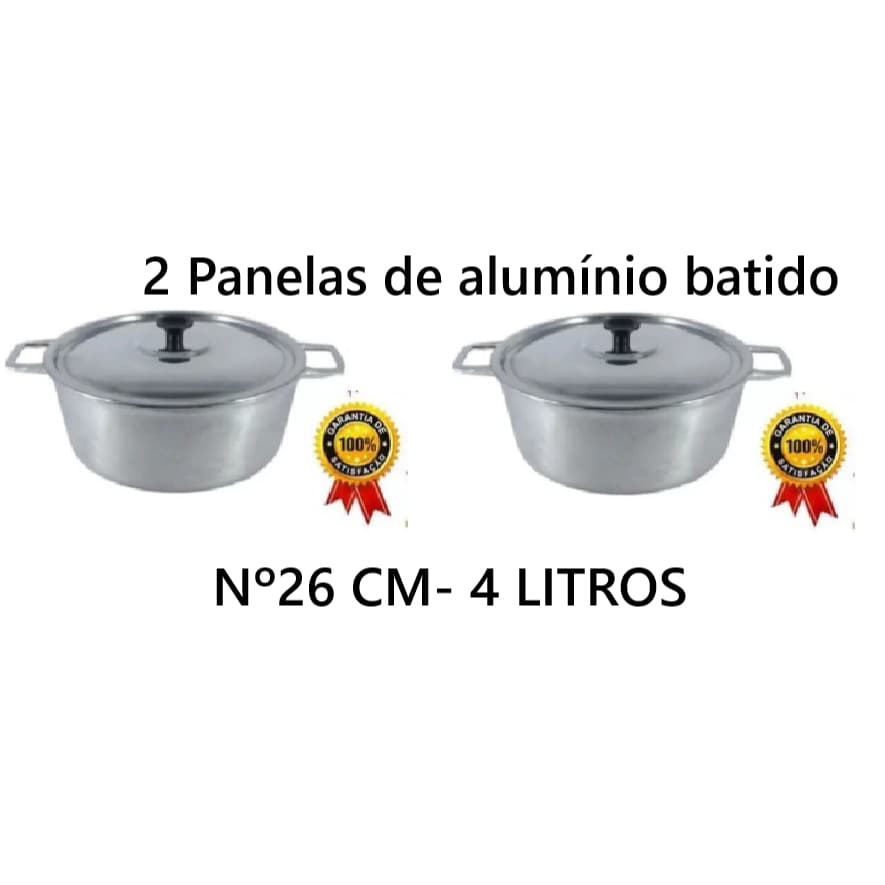 Panelas Avulsas de Alumínio Batido Alça de Ferro N.16 á 30 Caçarolas Utensílios de Cozinha