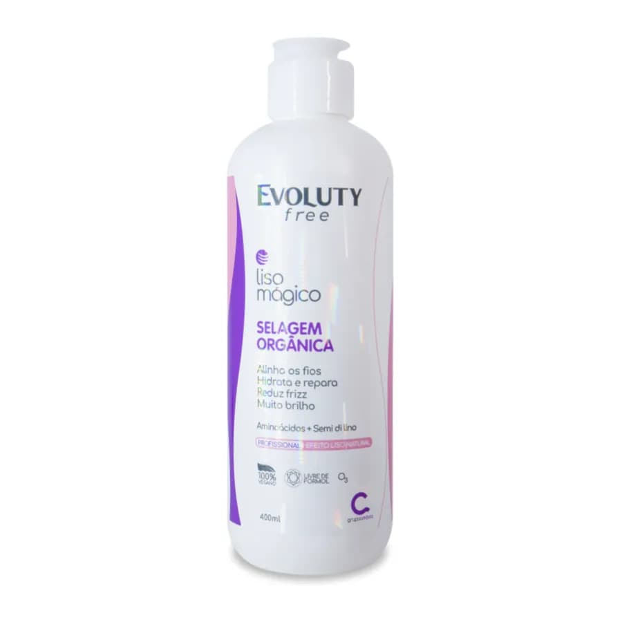Selagem Orgânica Alinha Fios Liso Antifrizz Mágico 400ml
