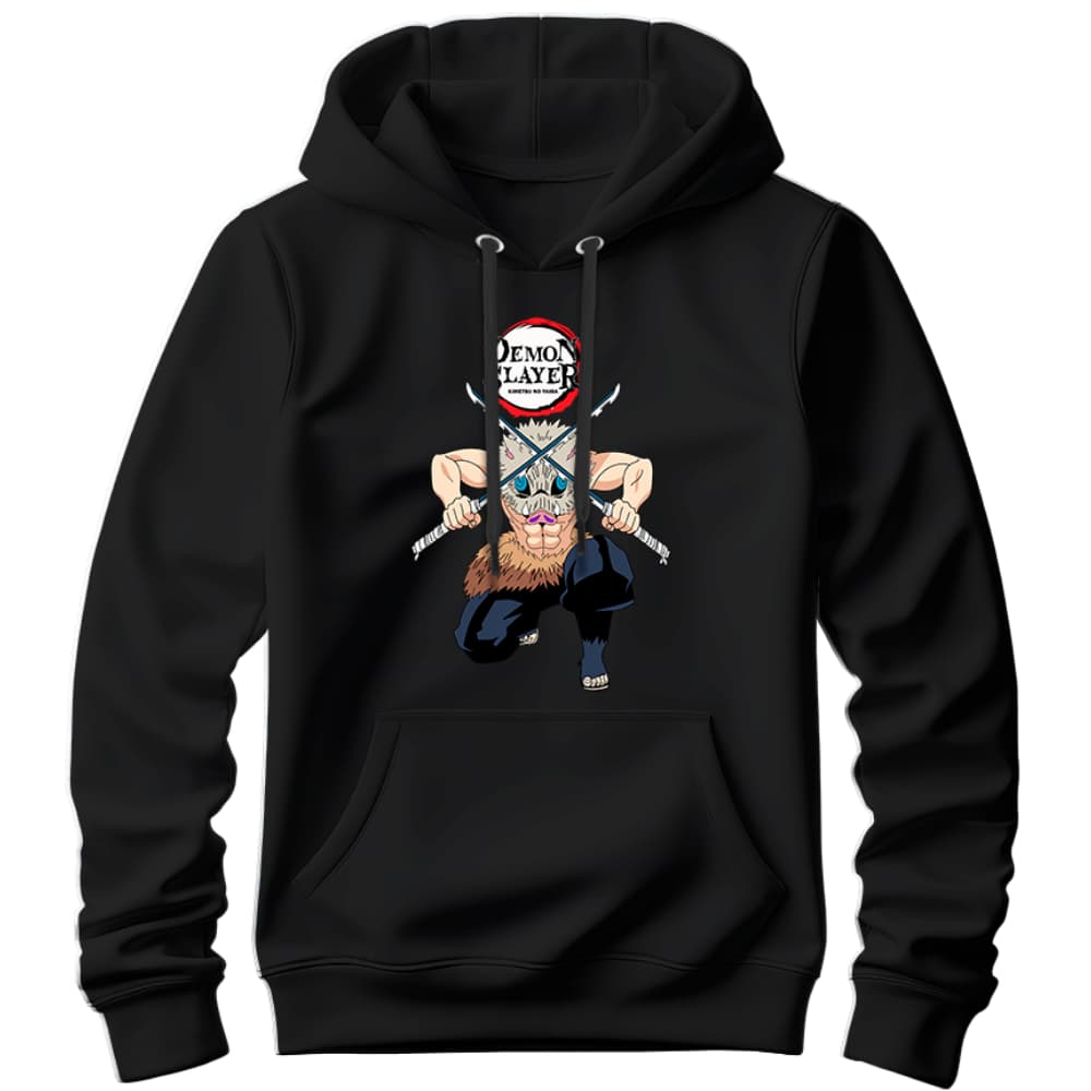 Moletom Canguru Masculino Feminino Anime Demon Slayer Capuz Flanelado Quentinho Estampado Desenho