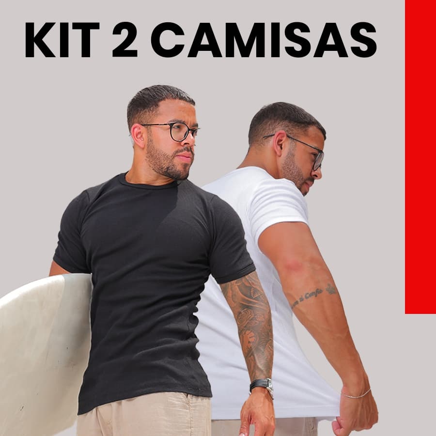 Kit 2 Camisetas Americana, Para um Look Seguro e Atemporal