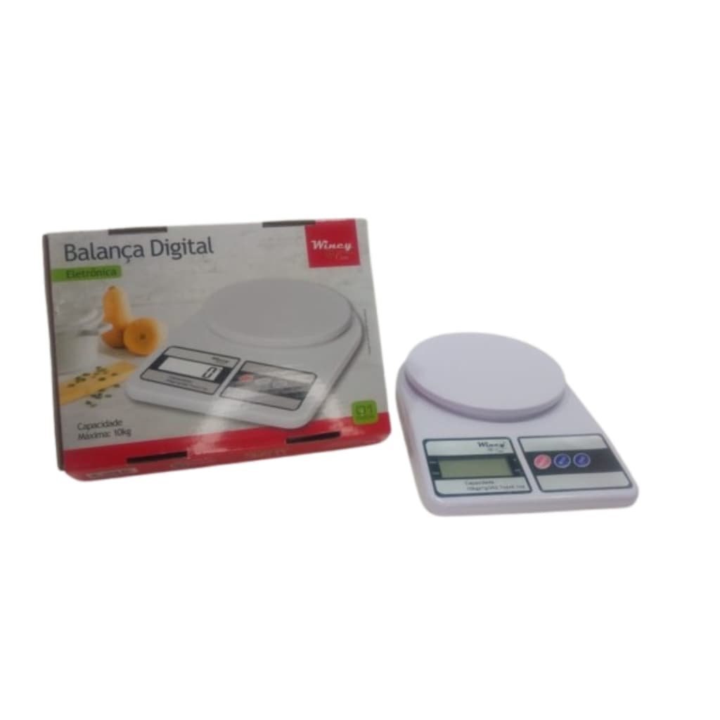 Balança de Cozinha Digital 10kg Branca
