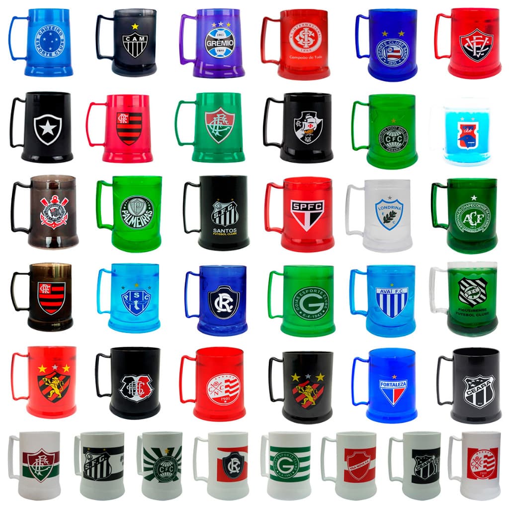 CANECA GEL 400ML TIMES DE FUTEBOL LICENCIADA OFICIAL