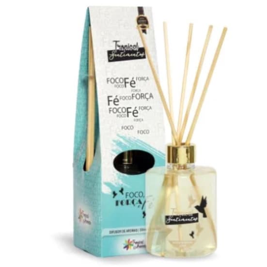 Difusor de Luxo Aromatizador Ambiente Foco Força e Fé 350ml Tropical Aromas