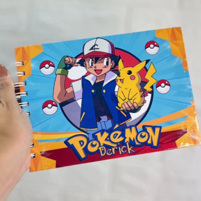Livro de Colorir Pokémon  Capa Dura Personalizada com Nome - Artesanal 50 - Desenhos 180g