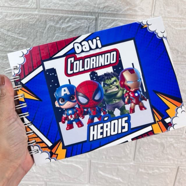 Livro de Colorir, Heróis, Homen Aranha Artesanal | Acabamento Premium