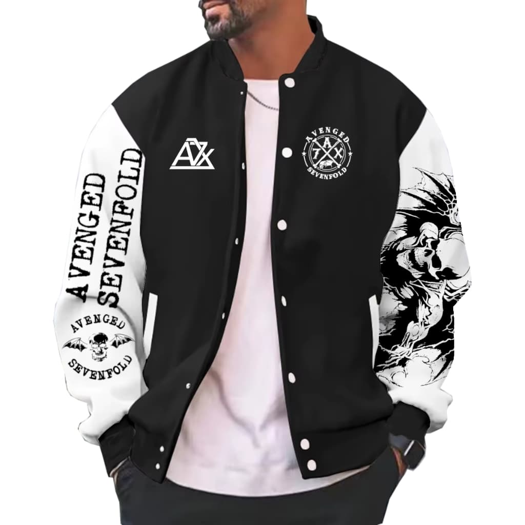 Jaqueta College de Moletom Masculino PowerFilm Banda Heavy Metal Avenged Sevenfold