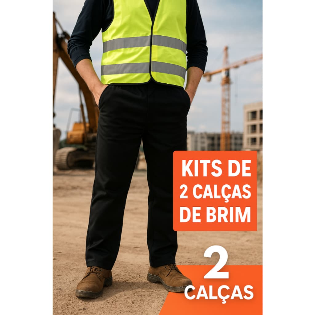 LOTE C/2 CALÇAS DE BRIM PRETA