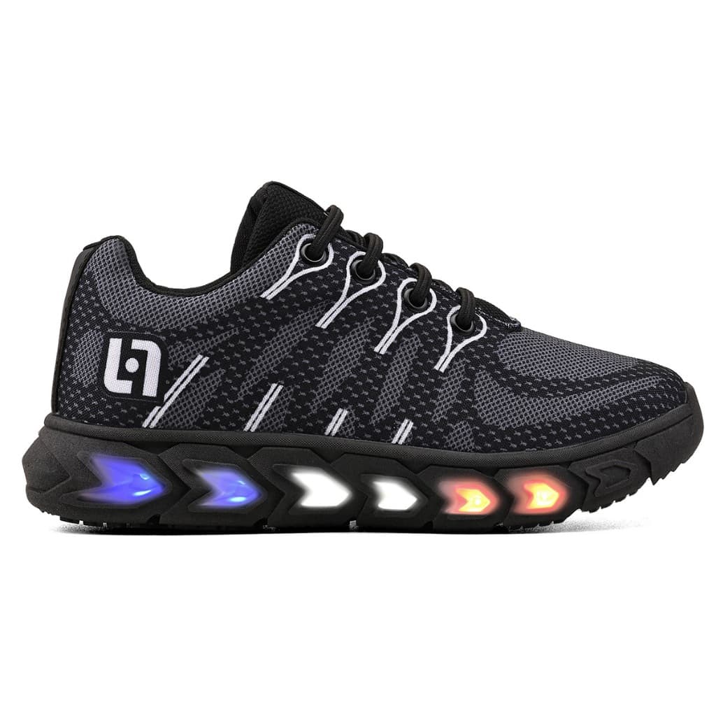 Tenis Infantil De Led Meninos Casual Preto Preto Com Luzes Elis Magazine