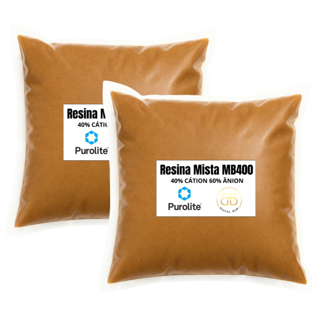 Kit 2 Resina Mista Mb400 60% Aniônica 40% Catiônica 1200g