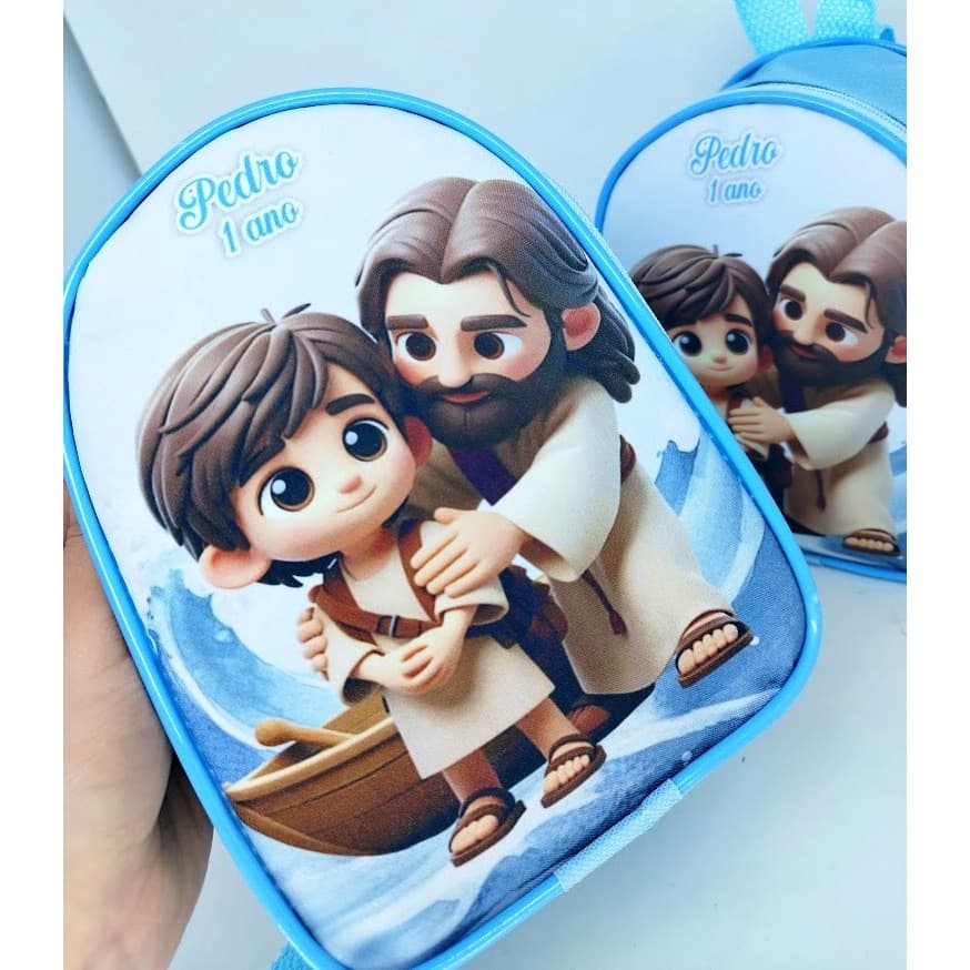 Promoção! 30 mochilinhas personalizadas, tu és Pedro, lembrancinha para festa infantil, realizamos diversos temas.