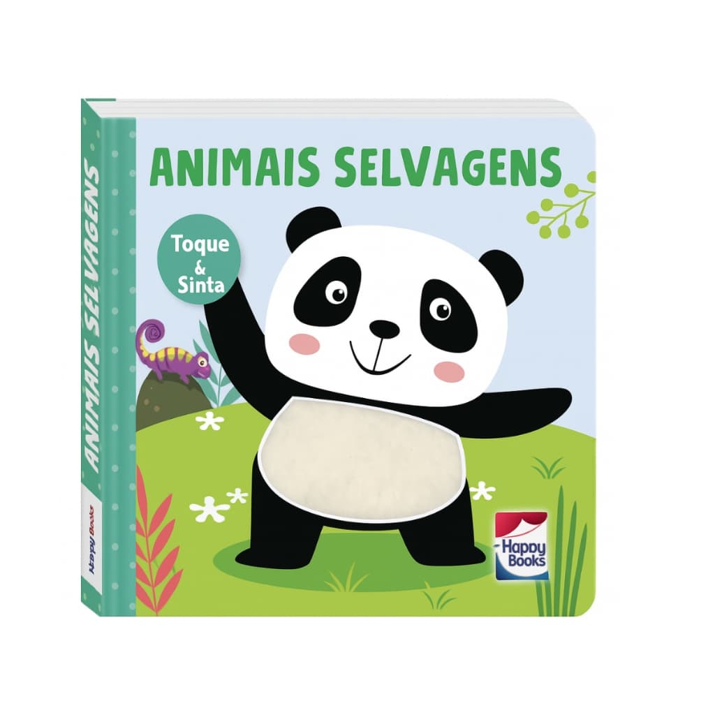 Livro Educativo Infantil Animais Fofuchos Toque e Sinta Animais Selvagens