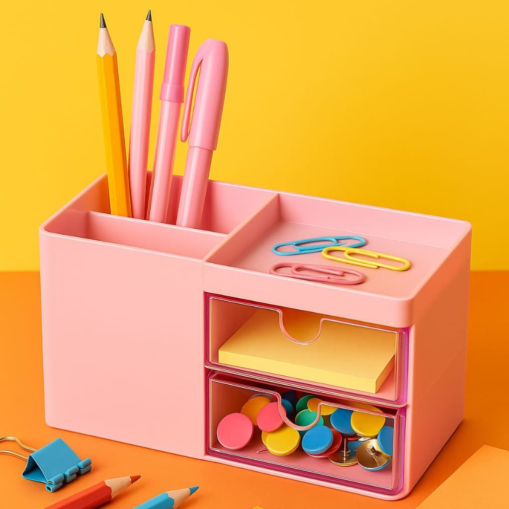 Organizador Porta Maquiagem Treco Organizador de Escritório Com Gaveta Escritório Quarto Cozinha
