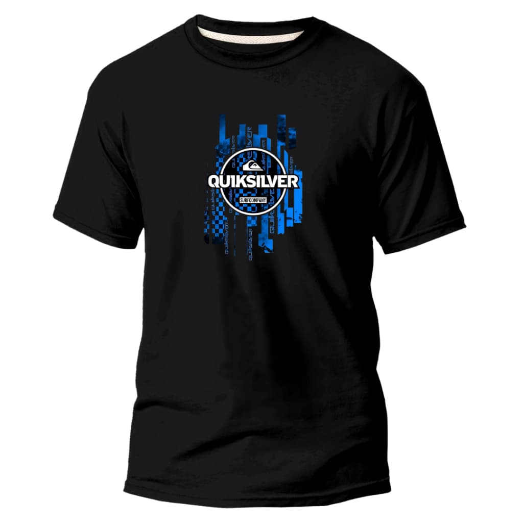 Camiseta Masculina Unissex Estampada Quiksilver Azul Camisa Manga Curta Gola Redonda