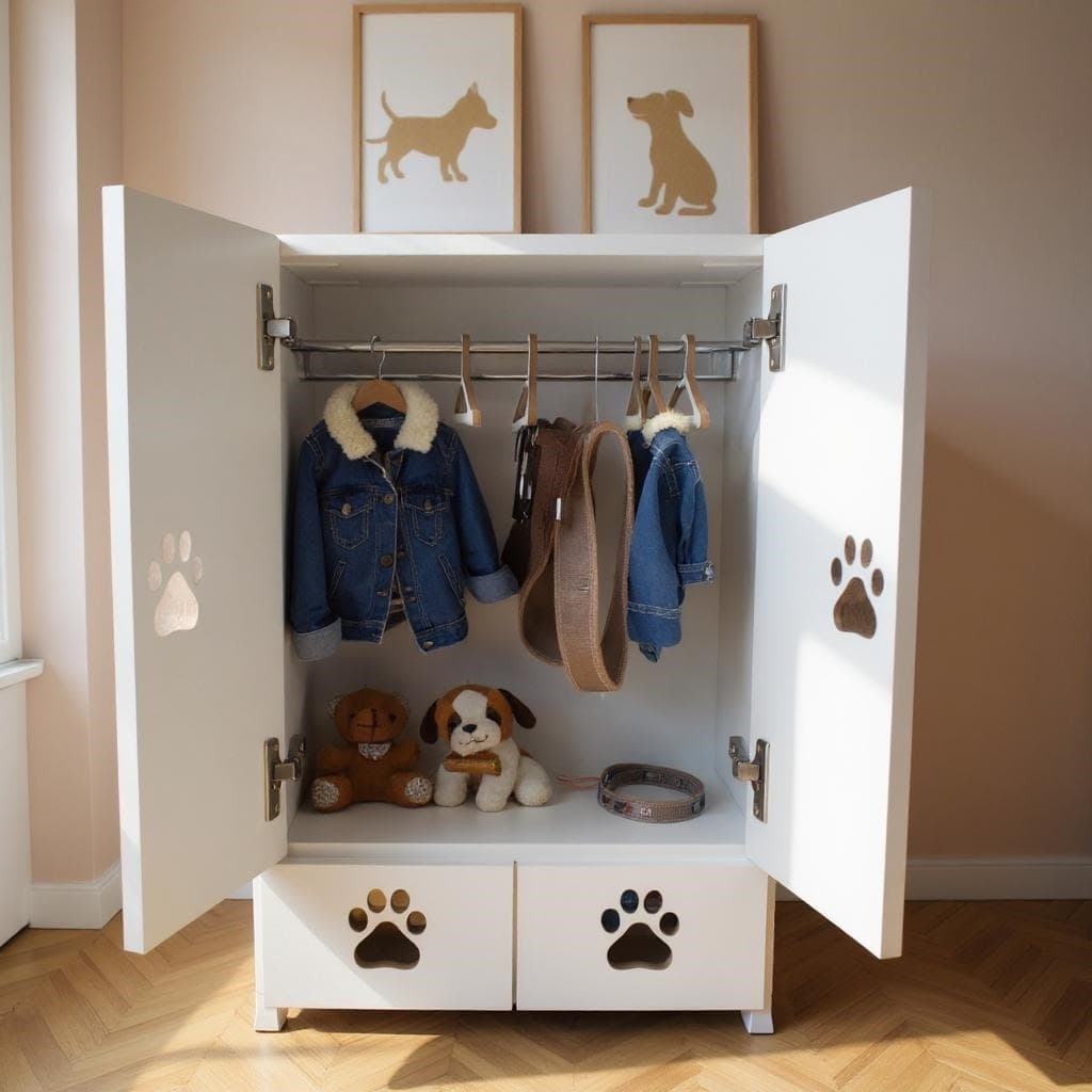Guarda Roupa Organizador Pet MDF - Closet Cachorro Gato - Armário Roupinhas