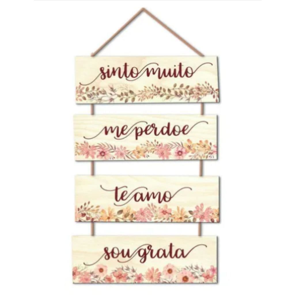 🛒 Kit de Placas em MDF Cru 25x8cm p/ Artesanato – 4 Unidades (Com ou Sem Furo)
