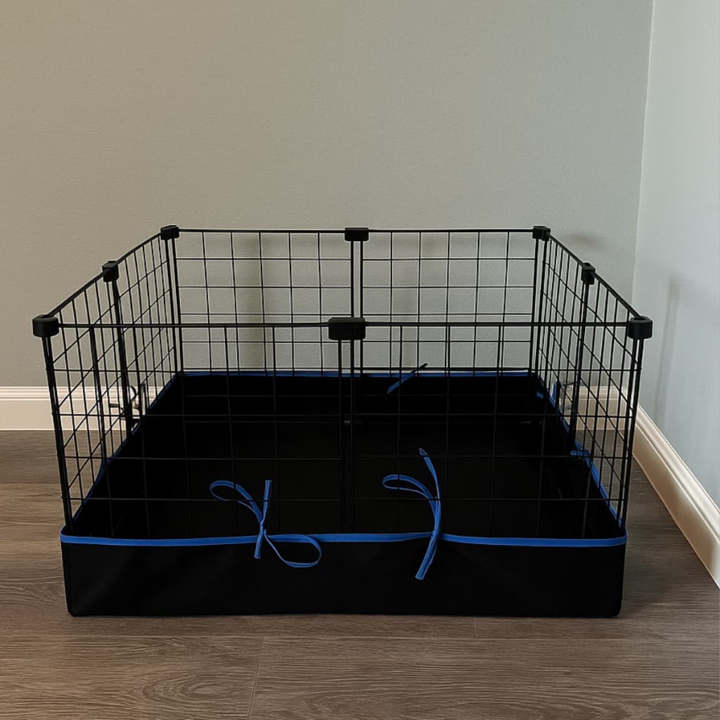 Cercado Pet 30x30 com Gaiola Reforçada, Bandeja de Proteção e Tapete Incluso