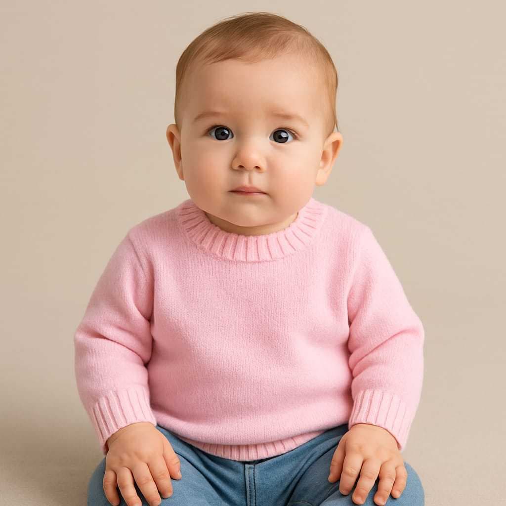 Blusa Bebê Modal Suéter Luxo Récem Nascido Menino Menina Tricô Infantil RN