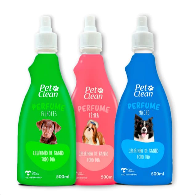 Perfume Colônia Pet Shop para Cães e Gatos Pet Clean 500 ml