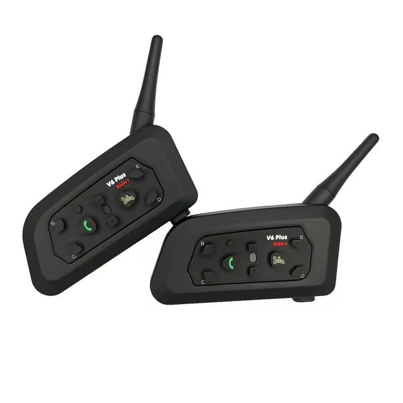 Intercomunicador V6 Plus Bluetooth Capacete Moto 1200m Comunicação Piloto Garupa Interfone Sem Fio Rádio FM Microfone