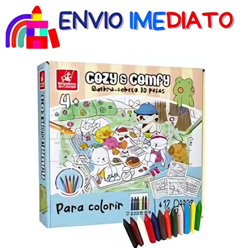 Jogos Quebra Cabeça para colorir - COZY & COMFY - Em Madeira Mdf - 30 Peças- Criança