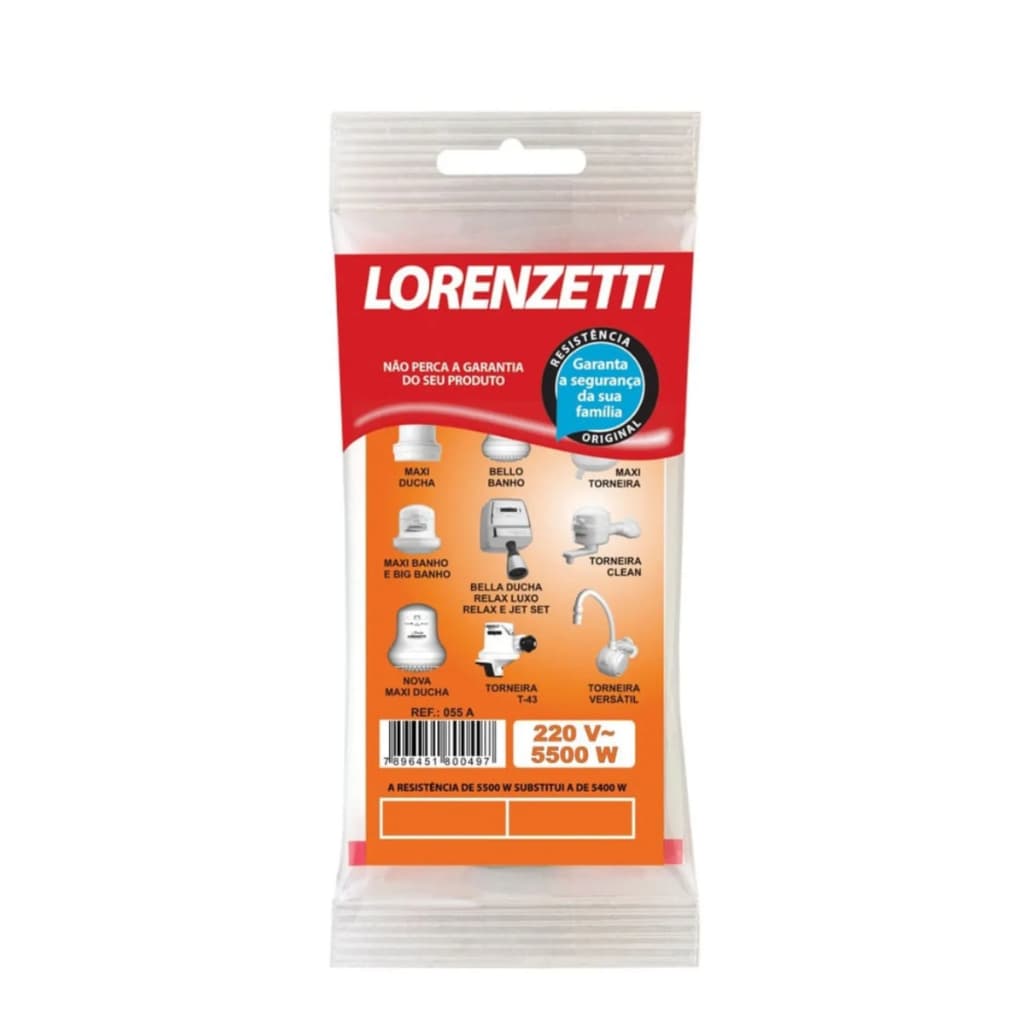 Resistência Original Maxi Ducha 220V 5500W Lorenzetti