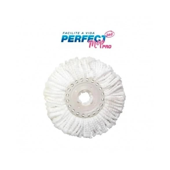 Refil Para Mop PERFECT PRO Giratório Microfibra 16cm