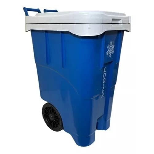 Carrinho Cooler Termico Com Rodas 63 Litros Organizadora Para Sorvete Bebidas Espaço Guarda Sol