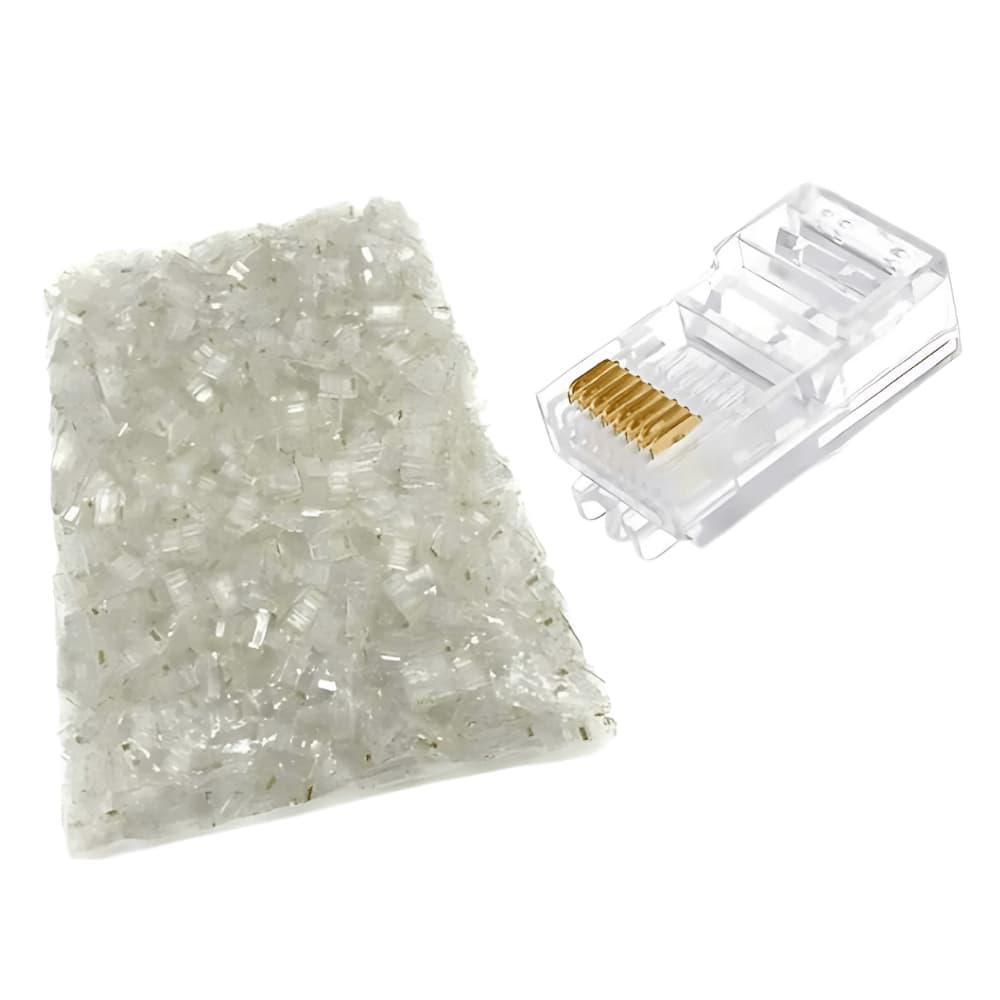 Conector RJ45 CAT5e Plug Rede UTP Pct com 100 Peças