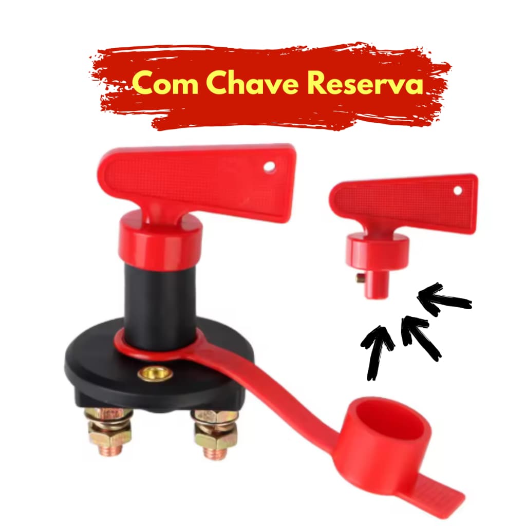 Interruptor Chave Geral 12V Corta Corrente Bateria