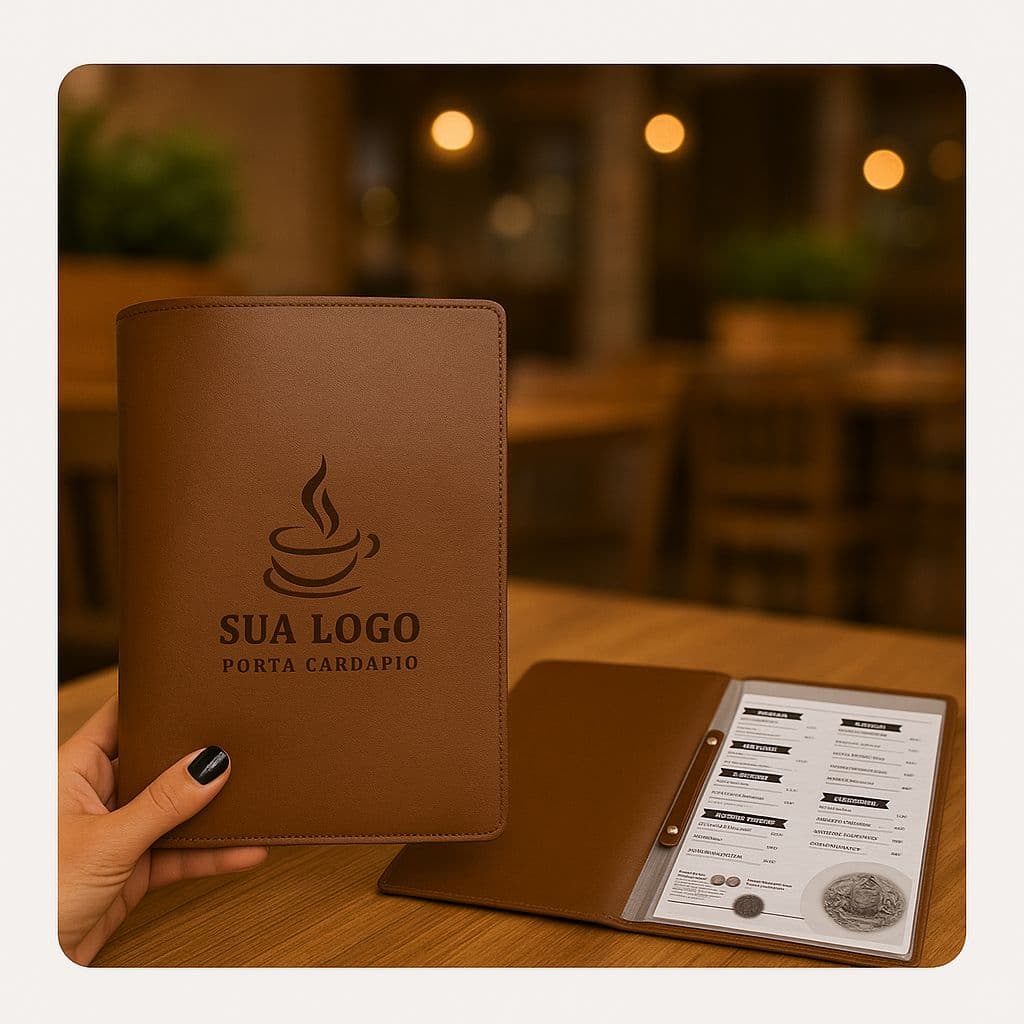 Kit 10 Cardápios Para Restaurante Personalizado Com Sua Logo