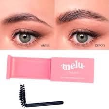 Gel Modelador De Sobrancelhas Melu Com Pincel Aplicador/ Incolor/ Melu