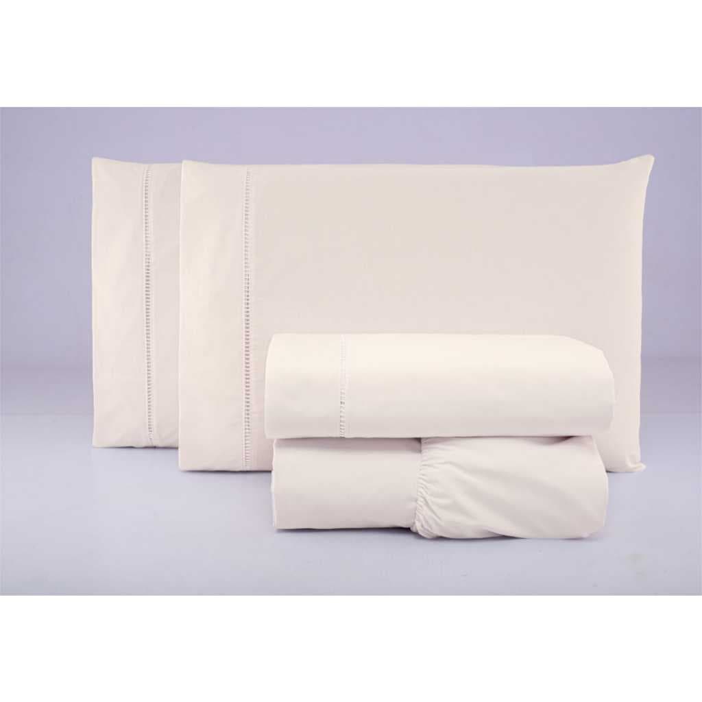 Jogo de Cama king 4 Peças Lençol 200 Fios Completo Ponto Palito 100% Algodão Liso Premium