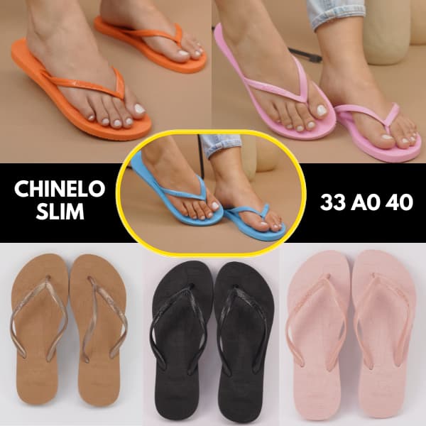 Chinelo Feminino Rasteirinha Slim FARN'S Verão Sandália Confortável e Macia pra Praia e Dia a Dia