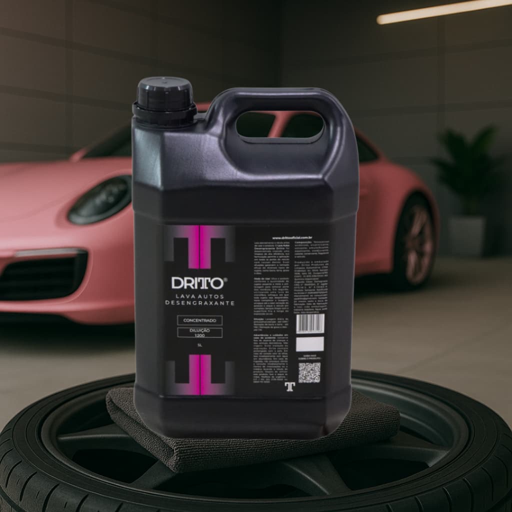 Dritto Lava Autos Desengraxante 5L – Alto Poder de Limpeza com Diluição 1:200 Estética Automotiva