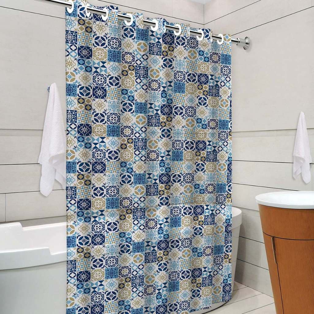 Cortina de Box Banheiro PVC 1,38x1,98 | Estampada | Impermeável e Antimofo | Diversas Cores