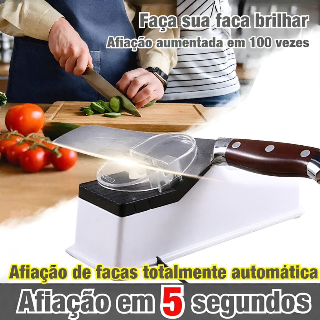 Afiador /Amolador de Facas e Tesoura Cozinha Profissional Elétrico Compatível 110v/220v