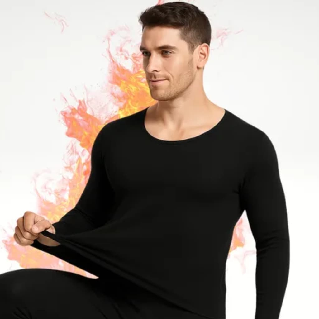Blusa Térmica Masculina Flanelada Inverno Segunda Pele Quente Confortável Frio