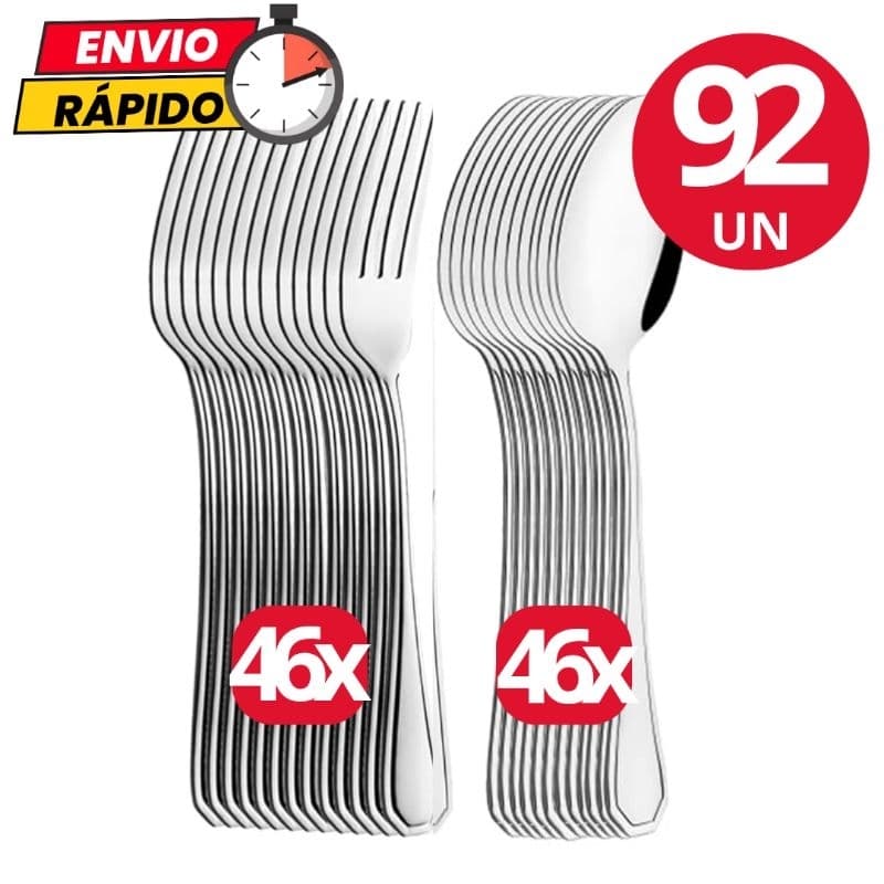 Jogo de Talheres Garfos Colheres de Inox Para Casa Cozinha Restaurante Buffet