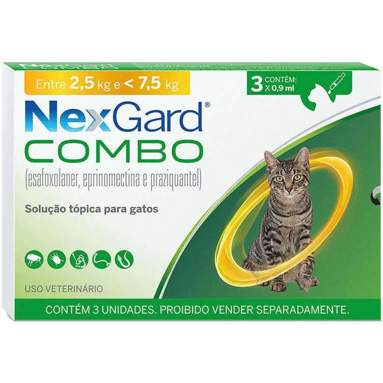 Antiparasitário Nexgard  para Gatos de 2,5 Kg a 7,5 Kg SEM CAIXA