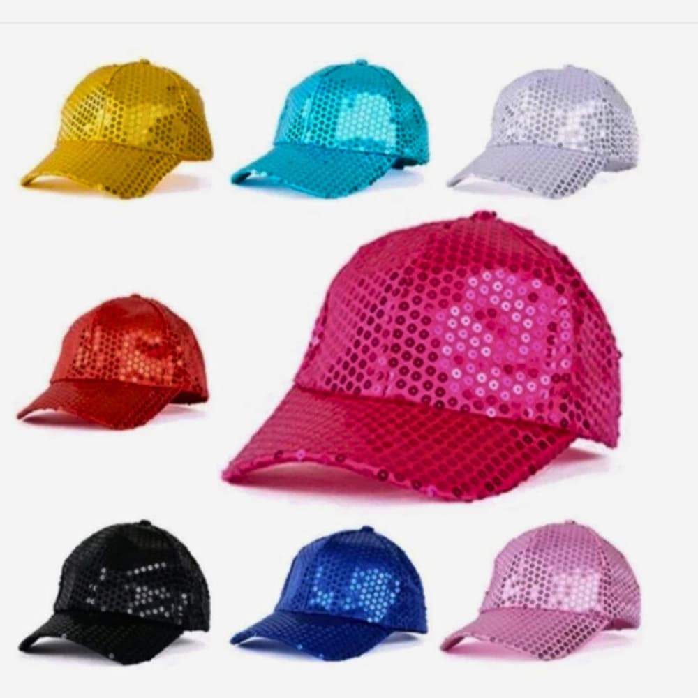 Boné Com Lantejoulas Brilhante para Festas Carnaval