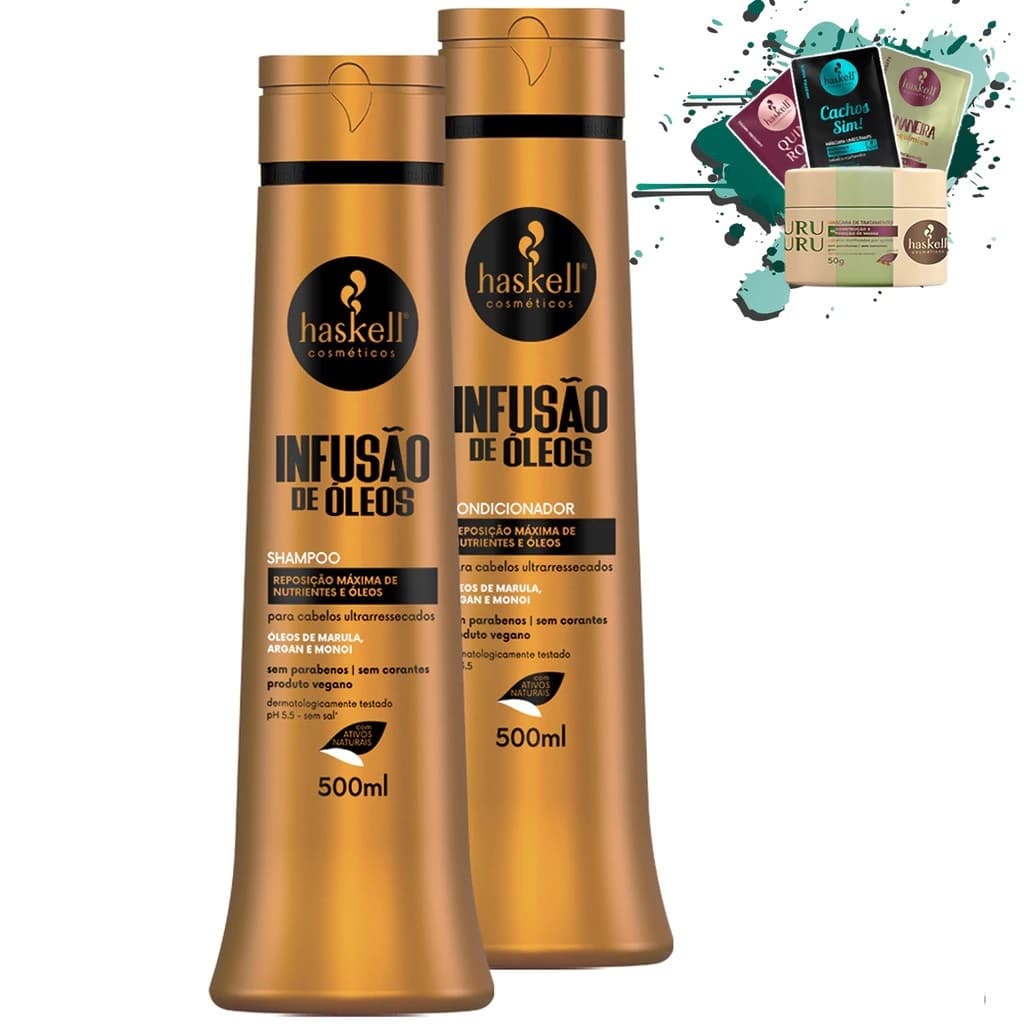 Shampoo e Condicionador 500ml  Infusão de Óleos Haskell